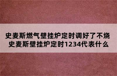 史麦斯燃气壁挂炉定时调好了不烧 史麦斯壁挂炉定时1234代表什么